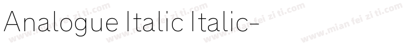 Analogue Italic Italic字体转换